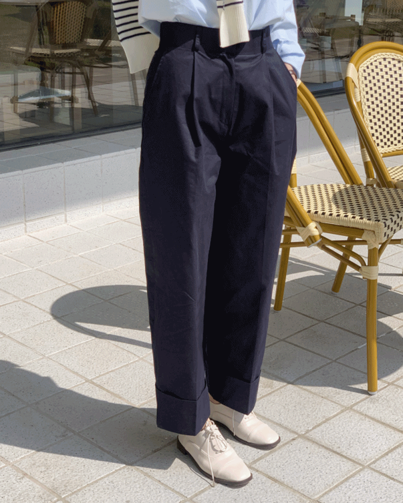 보르인 와이드 코튼팬츠(3color)